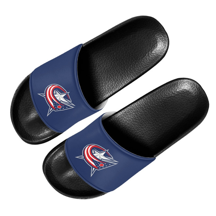 Men's Columbus Blue Jackets Flip Flops 002